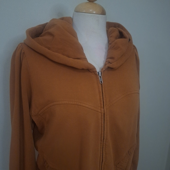 Color Me Cotton. Zip Front Long Hoodie Size M - Picture 3 of 12